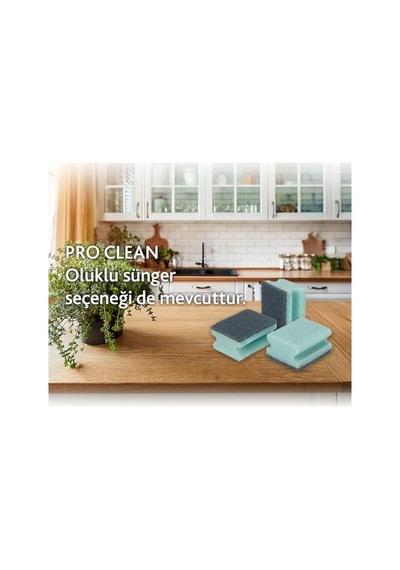 Vileda Pro Clean Aktif Enzimli Düz Sünger, 3 Lü Paket Açık Indigo