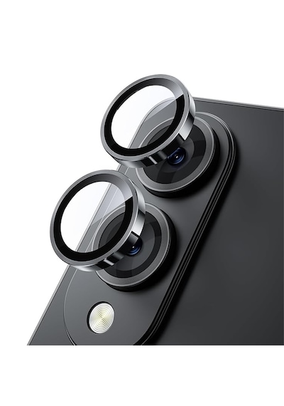 Forzacase Samsung Galaxy S25 Edge İle Uyumlu Kamera Camı Lens Koruyucu Halka Seti - Fc381 Siyah