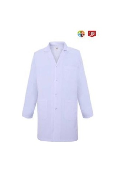 Myform 6106 Erkek İş Önlüğü - Beyaz Çok Renkli