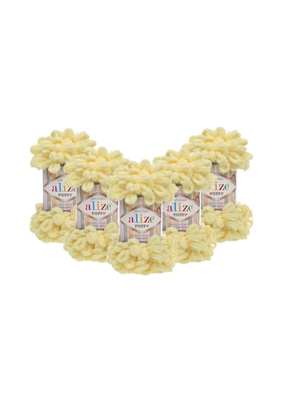 Alize 5 Adet Puffy 13 El Örgü Ipliği 5'li Paket - 13 Açık Sarı - 100 Gr. 9 Mt. Parmak Örgü Ipi 13 (Açık Sarı) Alize 5 Adet Puffy 13 El Örgü Ipliği 5'li Paket - 13 Açık Sarı - 100 Gr. 9 Mt. Parmak Örgü Ipi 13 (Açık Sarı)