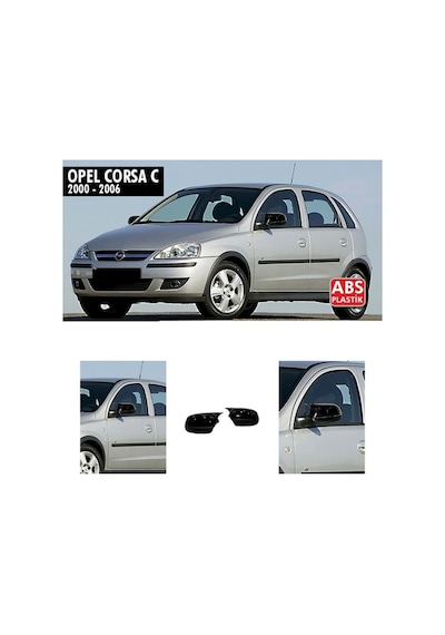 Opel Corsa C Batman Yarasa Ayna Kapağı Piano Black / 2000-2006