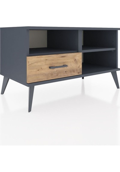 Hyperion Şifonyer 2 Raflı Tek Çekmeceli 88x44x48 Antrasit-antrasit/çam Antrasit/çam Hyperion Şifonyer 2 Raflı Tek Çekmeceli 88x44x48 Antrasit-antrasit/çam Antrasit/çam