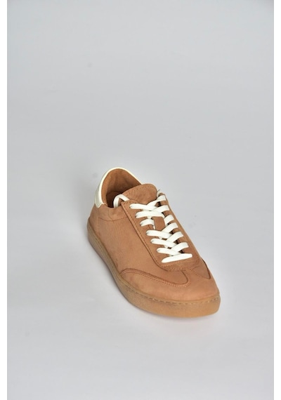 Fox Shoes V999061501 Taba Hakiki Deri Nubuk Kadın Spor Ayakkabı Sneakers Taba