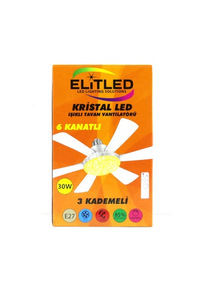 Kumandalı 2in1 Led Tavan Vantilatörlü Avize beyaz