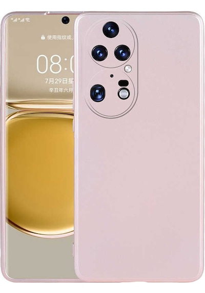 Zore Huawei P50 Pro Kılıf Premier Silikon Kapak - Rose Gold Rose Gold