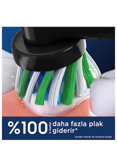 Oral-B Pro Cross Action X-filament 4 Adet Siyah Şarjlı Diş Fırçası