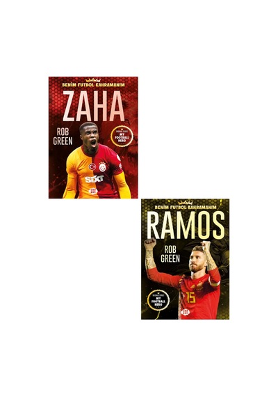 Zaha - Ramos Benim Futbol Kahramanım Büyük Poster Sticker Futbolcu Kartı Hediyeli 2 Kitap