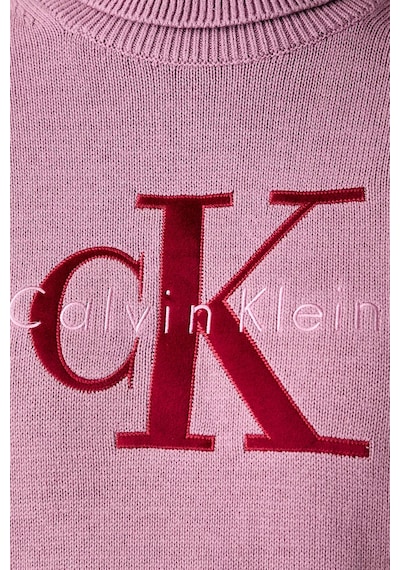 Calvin Klein Logolu % 100 Pamuk Balıkçı Yaka Kazak Lv047h329gvcb Kadın Kazak Lv047h329g Vcb Pembe