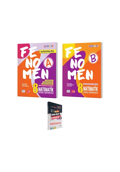 Fenomen 8. Sınıf Matematik A ve Matematik B Soru Bankası İle Matematik Konu Ödev Testleri