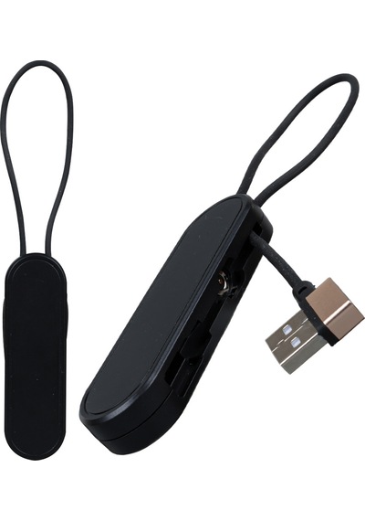 Ayt Powermaster Pm-25904 Siyah 3 İn 1 Type C- Lightning Micro Usb Manyetik Uç Taşınabilir Şarj Data Kablosu