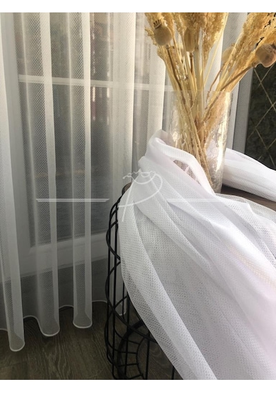 Tül Perde Örme Kumaş Karınca Desen 2 Renk Seçeneği Çok Renkli