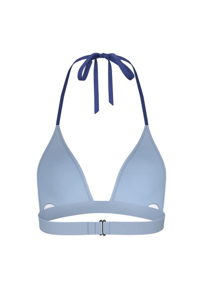 Calvin Klein Kadın Mavi Logo Detaylı Üçgen Bikini Üstü-13551 Mavi