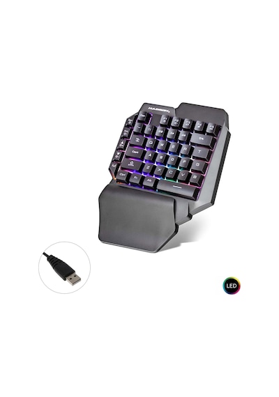 KABLOLU OYUNCU KLAVYE Q TEK EL LEDLİ HADRON HD-G504