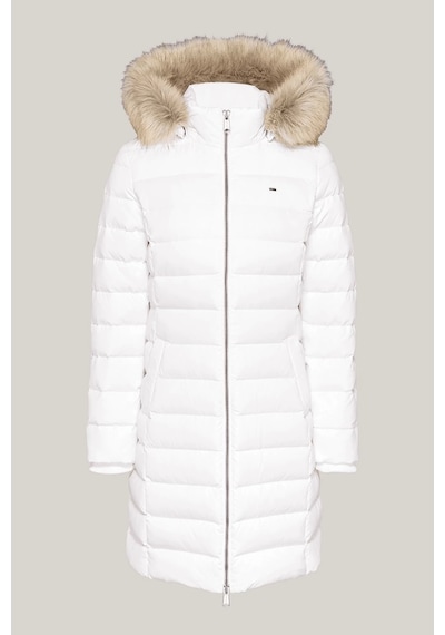 Tommy Jeans Tjw Essentıal Hooded Down Coat Beyaz
