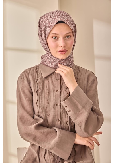 Silk Home Soft Eşarp 73091-18 Kahve, Vizon, Ekru