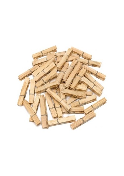 20 Adet Bambu Ahşap Mandal Doğal Çamaşır Mandalı Bpa İçermez Çok Amaçlı Dekoratif Hobi Ve Paketleme Kullanımı 40 x 19
