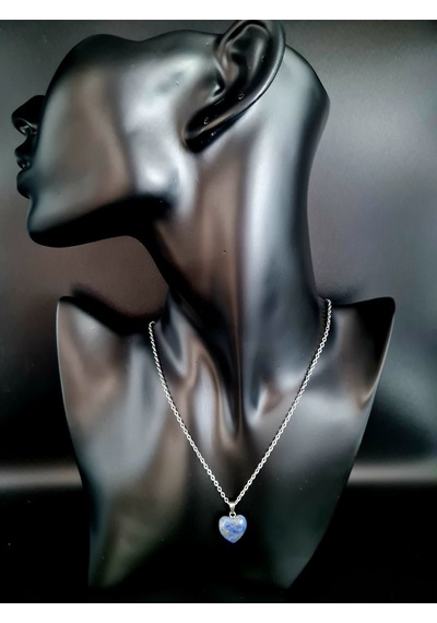 Sertifikalı Doğal Taş Lapis Lazuli Kalp Model Minimal Kolye Aaa Kalite Çok REnkli
