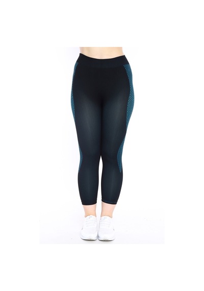 Escetic Kadın Spor Siyah Kısa Tayt, Yumuşak Kumaş-4303 - Xs/s