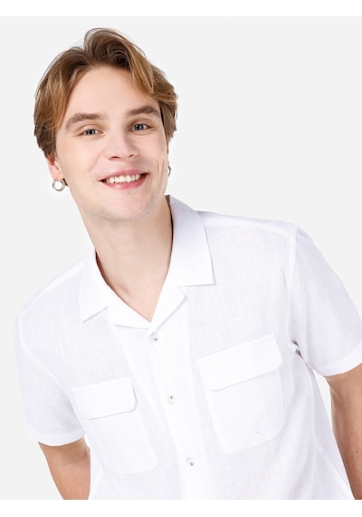 Colin's Colins Normal Kesim Shirt Yaka Cepli Beyaz Erkek Kısa Kol Gömlek Cl1068758 Cl1068758 Q1.v1 Wht Beyaz