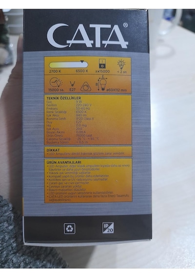 Uzaktan Kumandalı Led Ampul Çok Renkli Ampul 9w E27, Ca-4058 Genel
