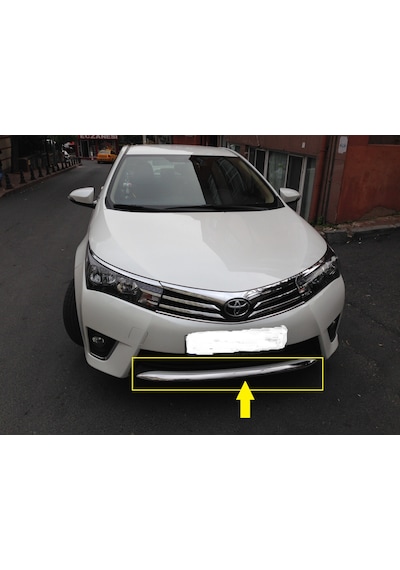 Toyota Corolla Uyumlu 2013-2014 Krom Ön Tampon Altı Çıtası Aksesuarı