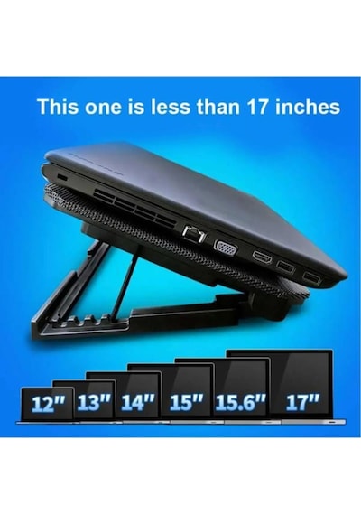 Torima 2 Fanlı Rgb Li 9-17 İnç Yükseklik Ayarlı Notebook Sogutucusu