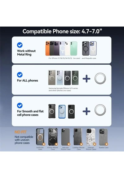 Joy Room 2023 Telefon Tutucu Araba, Manyetik Telefon Araba Montajı, Askeri