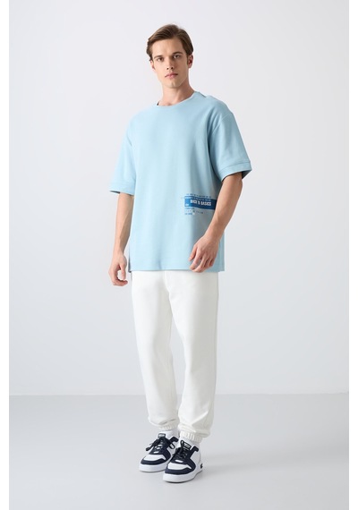 Tommy Life Açık Mavi Pamuklu Kalın Yumuşak Dokulu Oversize Fit Baskılı Erkek T-shirt - 88322 Açik Mavi Tommy Life Açık Mavi Pamuklu Kalın Yumuşak Dokulu Oversize Fit Baskılı Erkek T-shirt - 88322 Açik Mavi