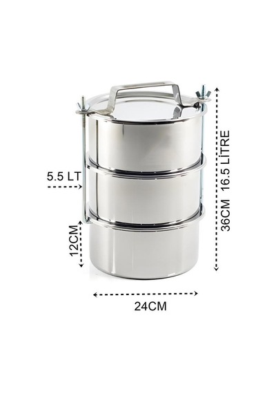 Zhltools Sefer Tası Paslanmaz Çelik Yemek Kabı 24x36cm 16.5 Litre Gümüş