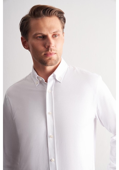 İmza Beyaz Düğmeli Yaka Örme Uzun Kol Performans Ürün Slim Fit %100 Pamuk Gömlek 1004255271 Beyaz İmza Beyaz Düğmeli Yaka Örme Uzun Kol Performans Ürün Slim Fit %100 Pamuk Gömlek 1004255271 Beyaz