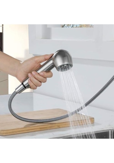 Onece Bulaşık Durulama Başlığı 2 Jet Modlu El Duşu Mutfak Yedek Duş Başlığı Mutfak Bataryası Ve Lavabo Mikseri İçin, Mat