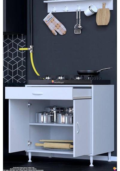 Xxxl Yeni Qplas Modüler Mutfak 80 Cm Ocak Altı Dolabı - Çekmece, Kapak Ve 1 Raf 2 Bölmeli Beyaz Xxxl Yeni Qplas Modüler Mutfak 80 Cm Ocak Altı Dolabı - Çekmece, Kapak Ve 1 Raf 2 Bölmeli Beyaz