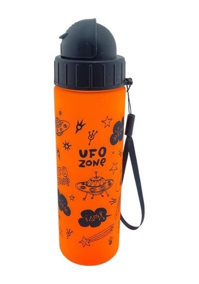 Fixpoint Turuncu Ufo Desenli 500 Ml Pipetli Matara P-8274