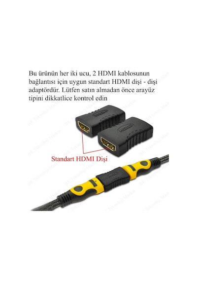 Gold Plated Hdmı Dişi To Hdmı Dişi Hdmı Uzatma Aparatı