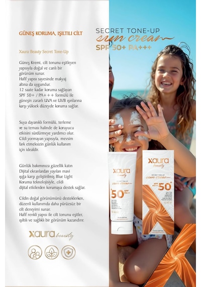 Xaura Global Secret Tone-up Spf50+ Sun Cream 70 Ml