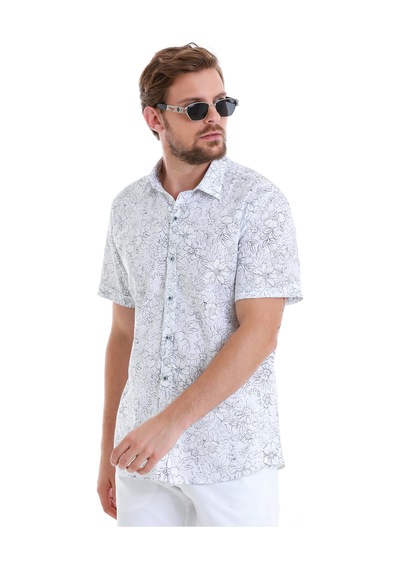 Hatemoğlu Lacivert Comfort Fit Baskılı 100% Pamuk Slim Yaka Kısa Kollu Gömlek 24d190000006 Lb1 Lacivert Hatemoğlu Lacivert Comfort Fit Baskılı 100% Pamuk Slim Yaka Kısa Kollu Gömlek 24d190000006 Lb1 Lacivert