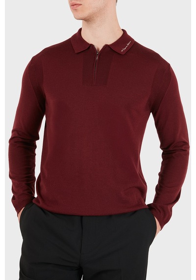 Emporio Armani % 100 Yün Slim Fit Yarım Fermuarlı Polo Yaka Kazak Erkek Polo Yaka Kazak Em006293 Af29815 U5086 Bordo Emporio Armani % 100 Yün Slim Fit Yarım Fermuarlı Polo Yaka Kazak Erkek Polo Yaka Kazak Em006293 Af29815 U5086 Bordo