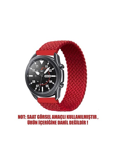 Garmin Vivoactive 5 İçin Kordon, Medium Size, 155mm Braided Solo Loop Band Vivoactive 5 İle Uyumlu Kordon - Kırmız