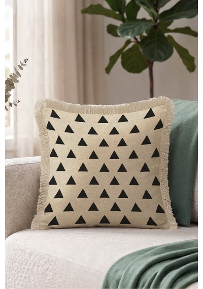 Geometrik Üçgen Saçaklı Yastık Kılıfı - Zigzag Etnik Bohem Bej Siyah Vizon Püsküllü Kırlent Kılıfı Gizli Sahil Nektar Geometrik Üçgen Saçaklı Yastık Kılıfı - Zigzag Etnik Bohem Bej Siyah Vizon Püsküllü Kırlent Kılıfı Gizli Sahil Nektar