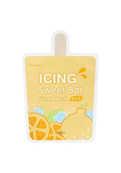 Portakal İçerikli Aydınlatıcı, Ferahlatıcı Maske A'pıeu Icing Sweet Bar Sheet Mask Hanrabong 000 Açık Krem