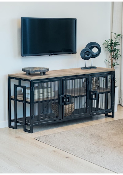 Dekoratif Metal Gövdeli Ahşap Raflı Tv Ünitesi 3 Raflı 3 Kapaklı Tv Sehpası 120 X 30 Cm Televizyon Ünitesi Siyah Dekoratif Metal Gövdeli Ahşap Raflı Tv Ünitesi 3 Raflı 3 Kapaklı Tv Sehpası 120 X 30 Cm Televizyon Ünitesi Siyah