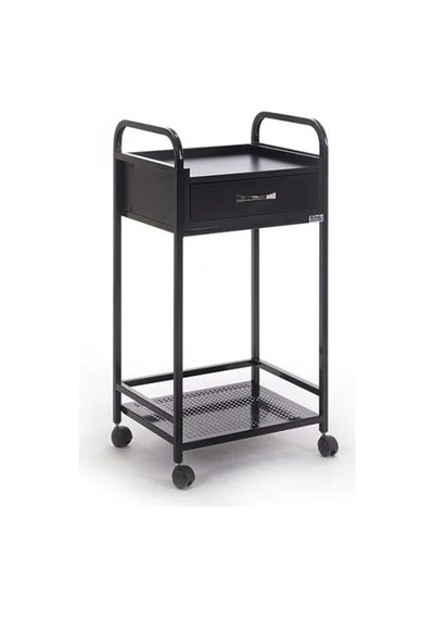 Mcarıs Cihaz Taşıma Ve Setup Sehpası Ahşap Çekmeceli - Siyah - Sac Beyaz