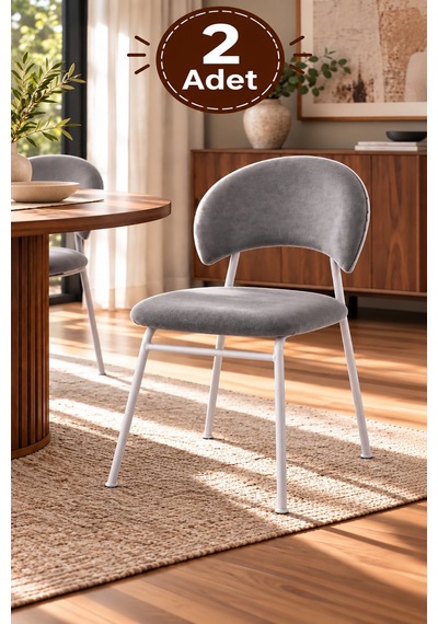 2 Adet Suna Metal Sandalye Cafe,restaurant,mutfak,salon,yemek Odası Sandalyesi Beyaz