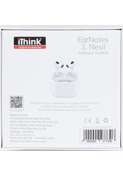 iThink BK-910  Earnotes 3.nesil Bluetooth TWS Kulaklık