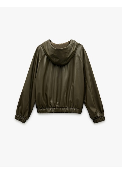 Koton Fermuarlı Cepli Uzun Kollu Kapüşonlu Crop Suni Deri Bomber Ceket Yeşil 6wak20016ew Yeşil Koton Fermuarlı Cepli Uzun Kollu Kapüşonlu Crop Suni Deri Bomber Ceket Yeşil 6wak20016ew Yeşil
