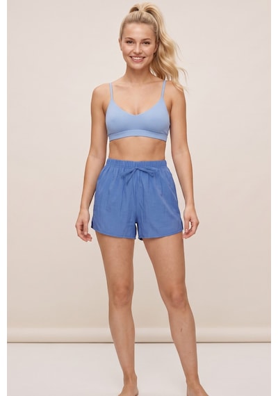 Siyah İnci 2'li Dokuma Modal Şortlu Pijama Altı 8067 Saks Fıstık Yeşili