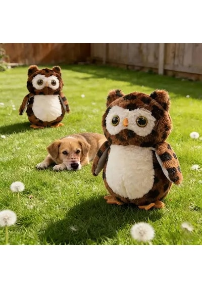 Baykuş Peluş Oyuncak Açık Kahverengi