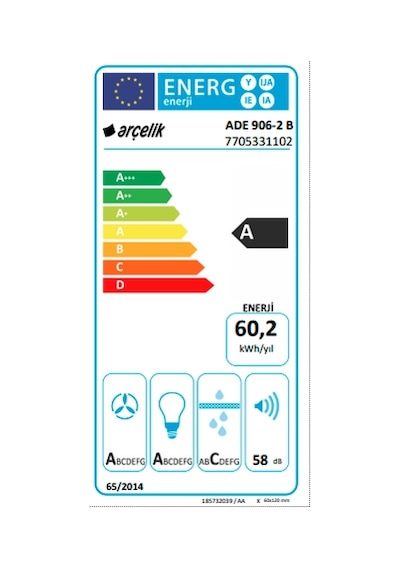 Arçelik Ade 906-2 B Ankastre Duvar Tipi Davlumbaz
