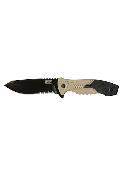 Smith Wesson M&p Full Tang Fixed Blade Çöl Rengi Taktik Kamp Bıçak Swmpf2cscp Siyah