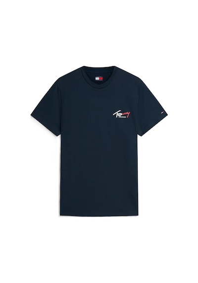 Tommy Hilfiger Tjm Dar Kesim Göğüs İmzalı Kısa Kollu Erkek Mavi T-shirt Dm0dm22538c1g Mavi